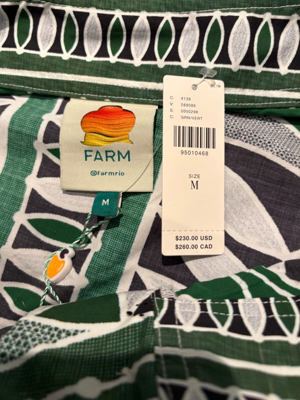 FARM Rio Lace Nature Leaf Print Skirt, Medium, Leaf Print - Picture 9 of 9